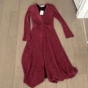 Rotate by Birger Christensen Pink Metallic Dress